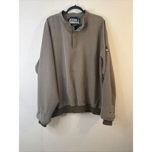 Zero Restriction Men’s Xl Jacket ZR‎ Micro Suede Golf Brown 1/4 Snap